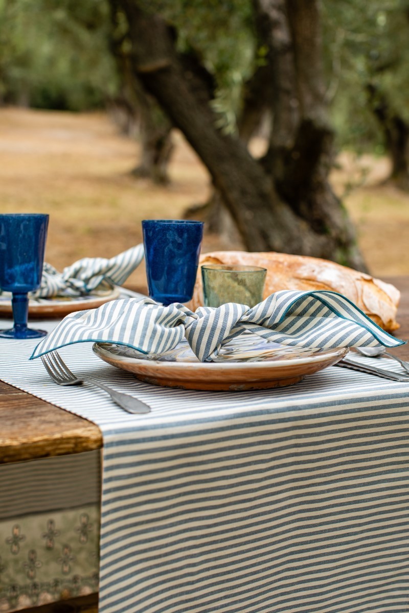 Chemin de table Amalfi en cotton enduit