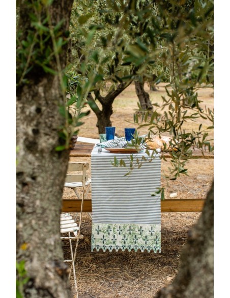 Chemin de table Amalfi en cotton enduit