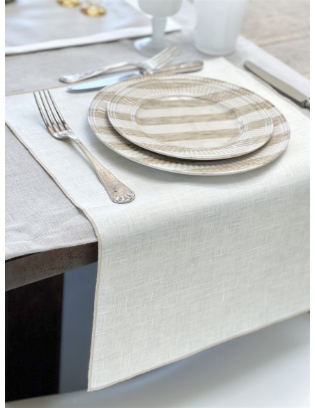Linen Placemat Stain Resistant Filo