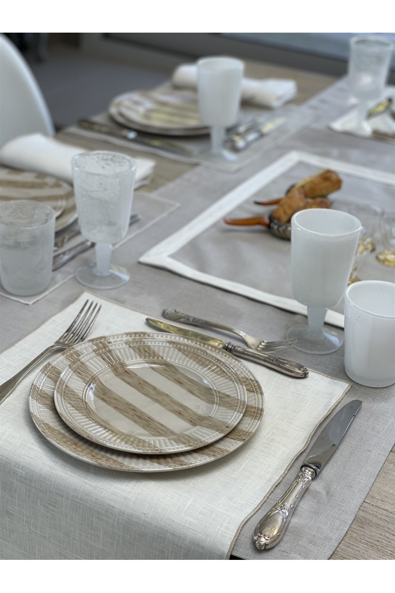 Linen Placemat Stain Resistant Filo