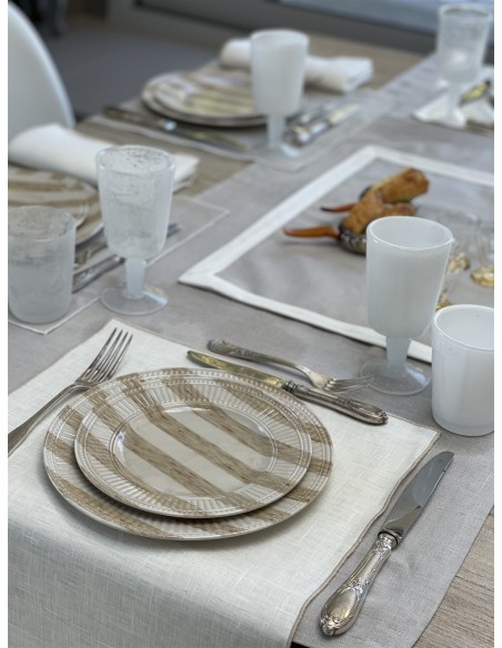 Linen Placemat Stain Resistant Filo