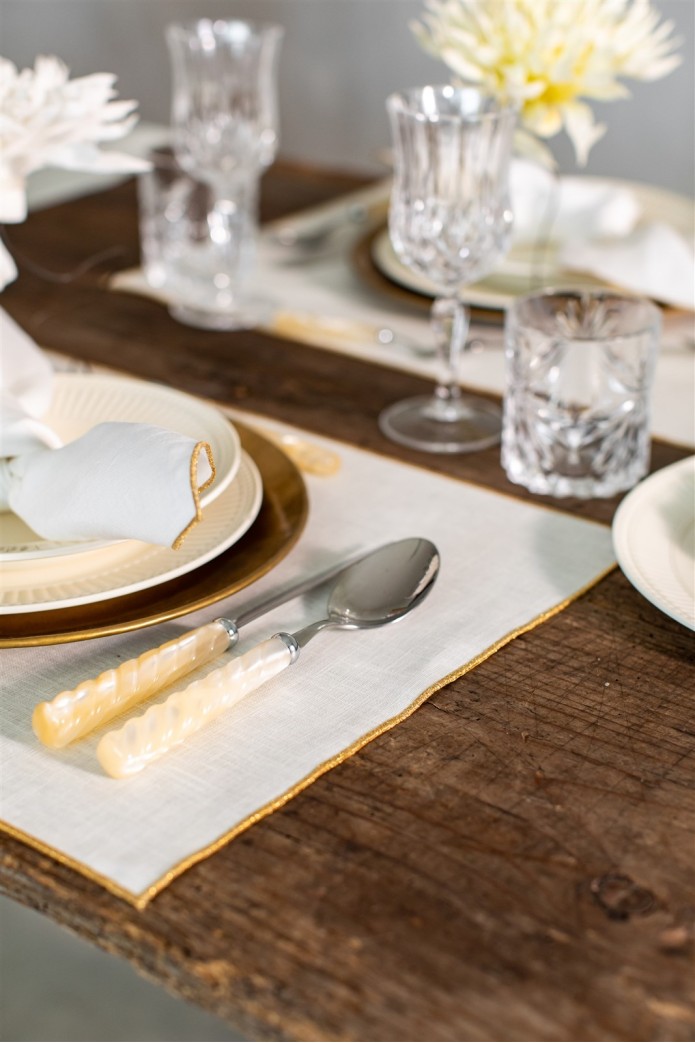 Linen Placemat Stain Resistant Filo 2