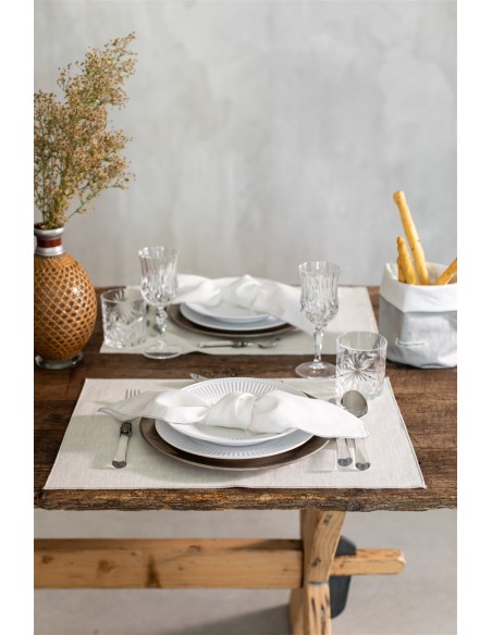 Linen Placemat Stain Resistant Filo