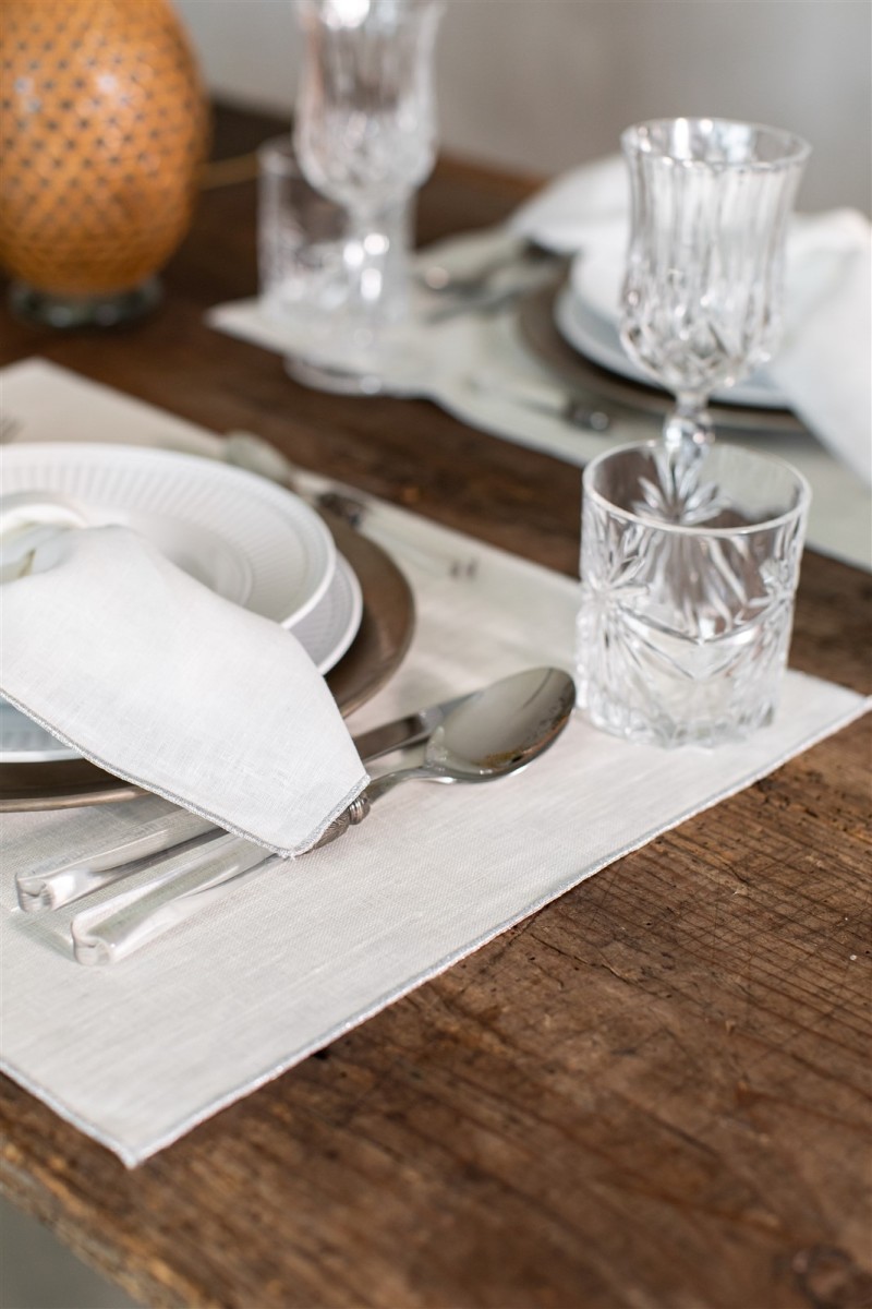 Linen Placemat Stain Resistant Filo