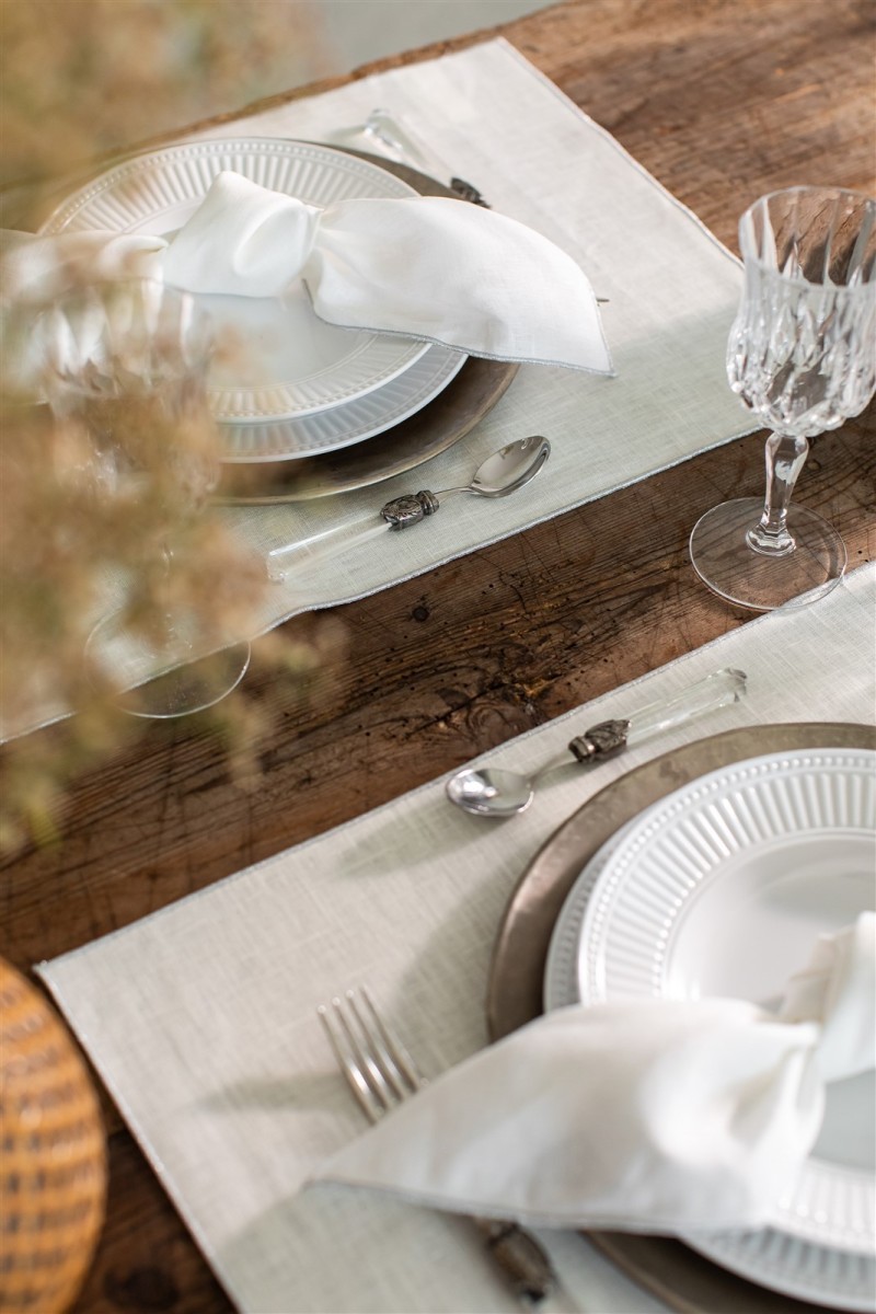Linen Placemat Stain Resistant Filo