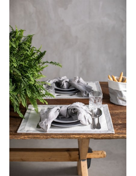 Set de table Bauhaus en lin enduit