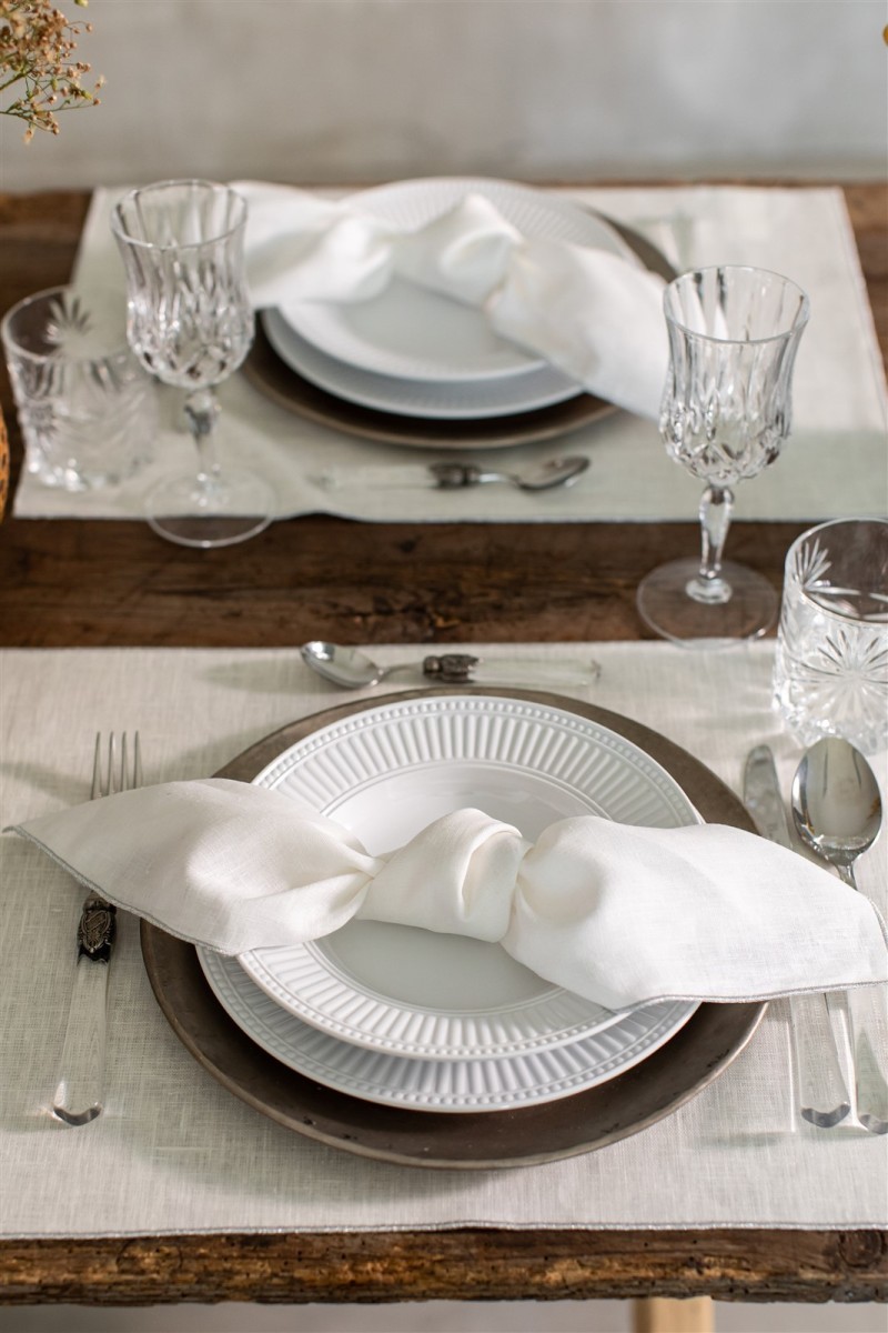 Linen Placemat Stain Resistant Filo