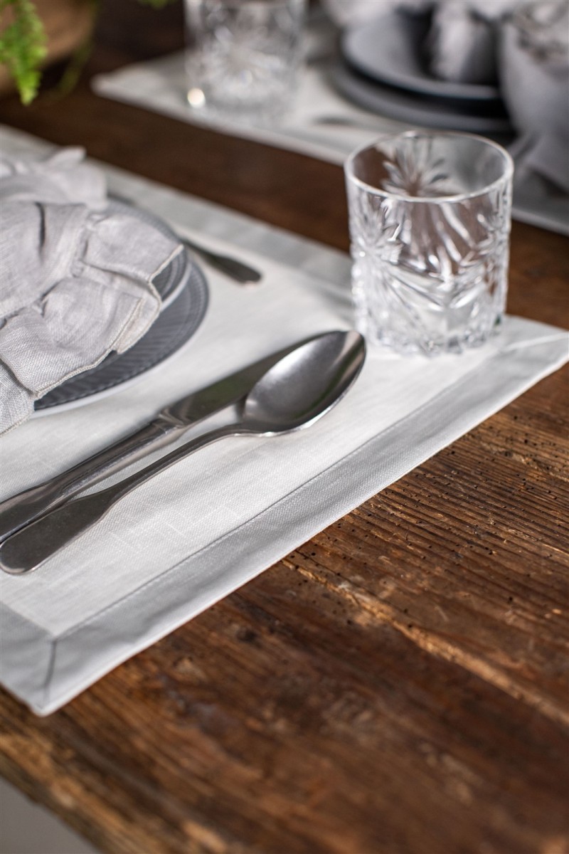 Set de table Bauhaus en lin enduit