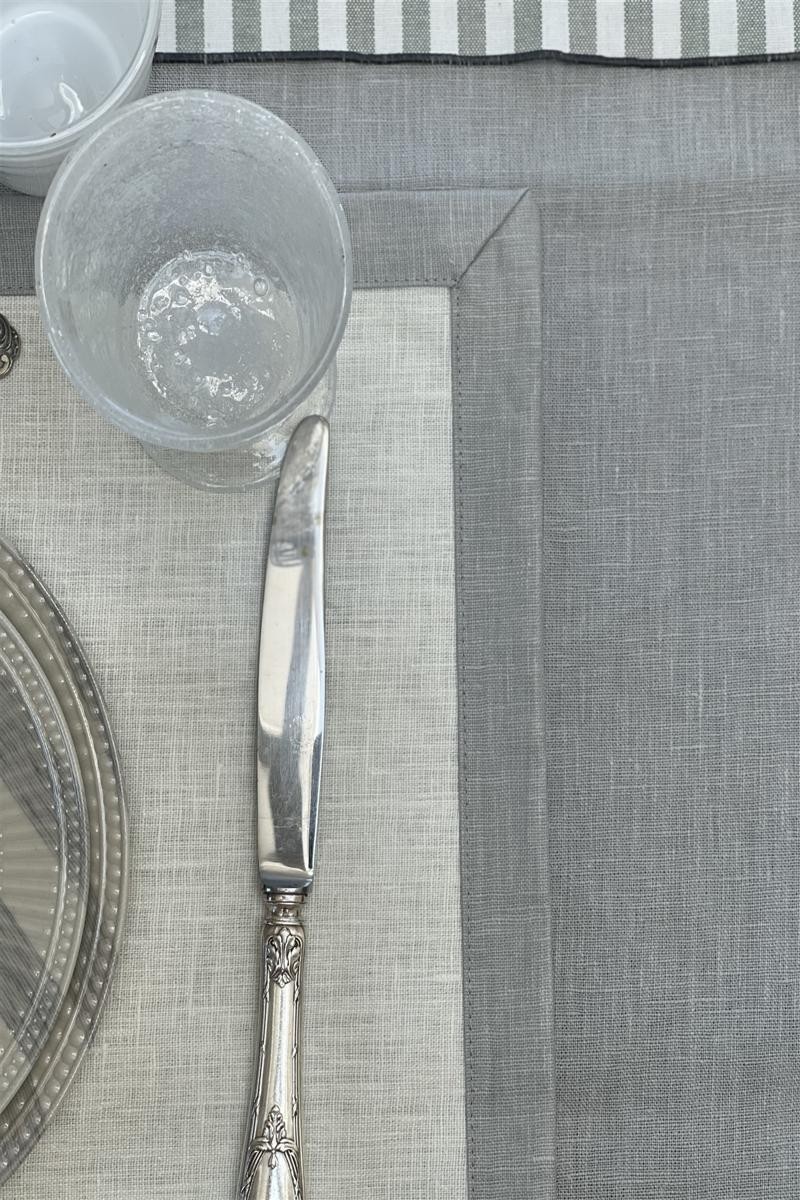 Set de table Bauhaus en lin enduit