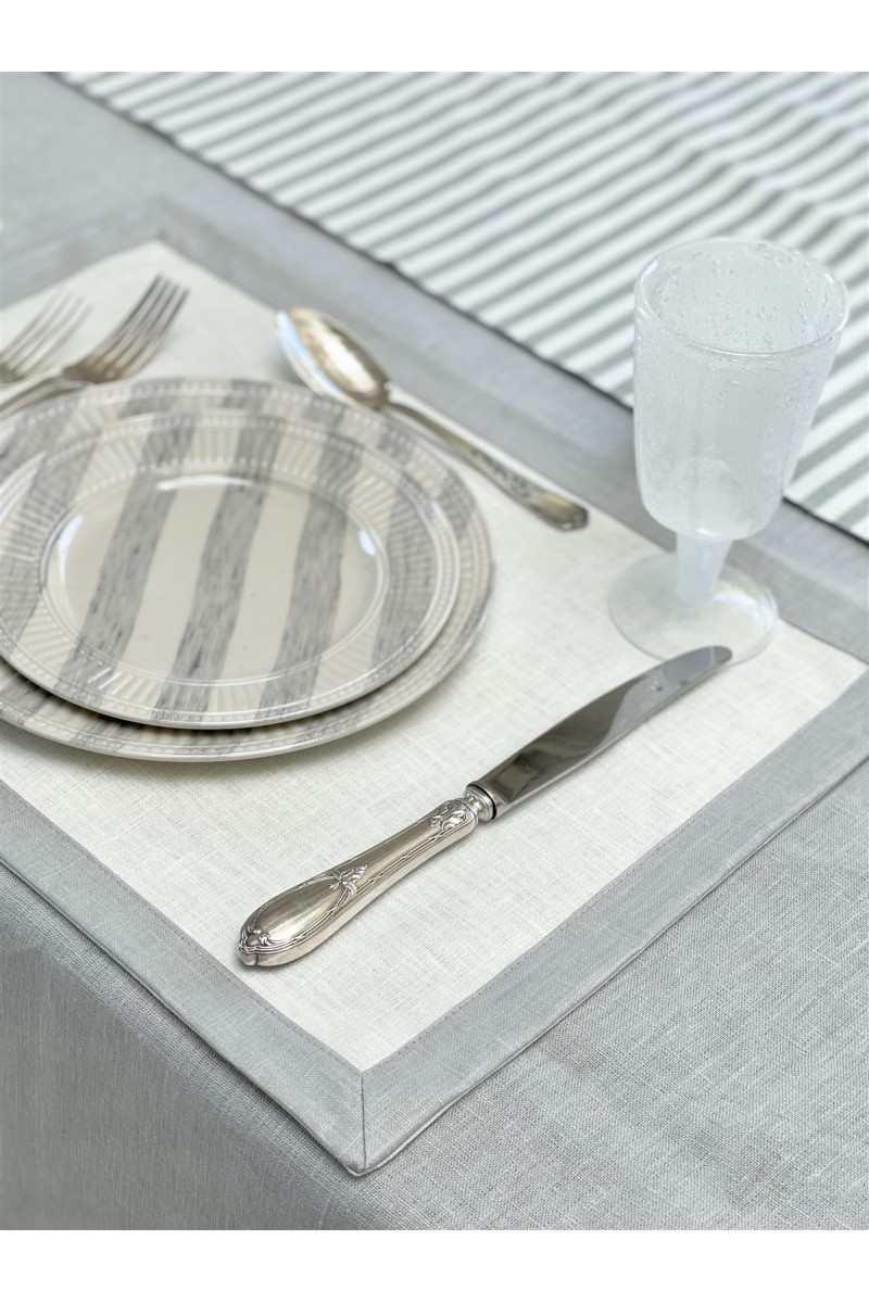 Set de table Bauhaus en lin enduit