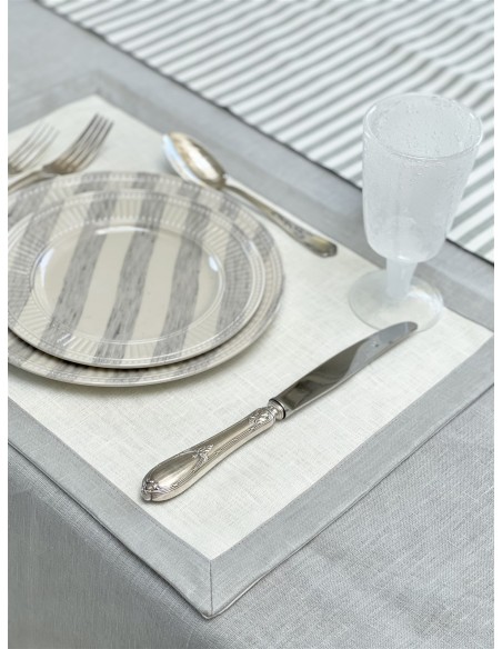 Set de table Bauhaus en lin enduit
