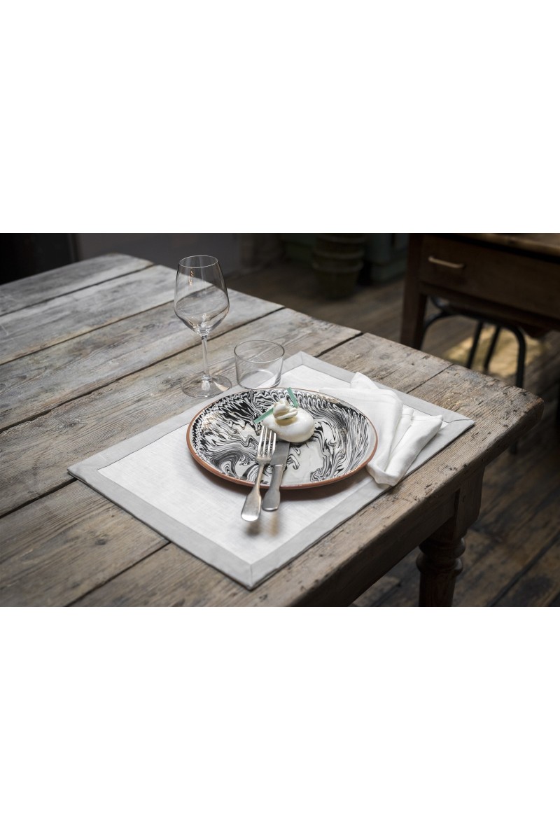 Set de table Bauhaus en lin enduit