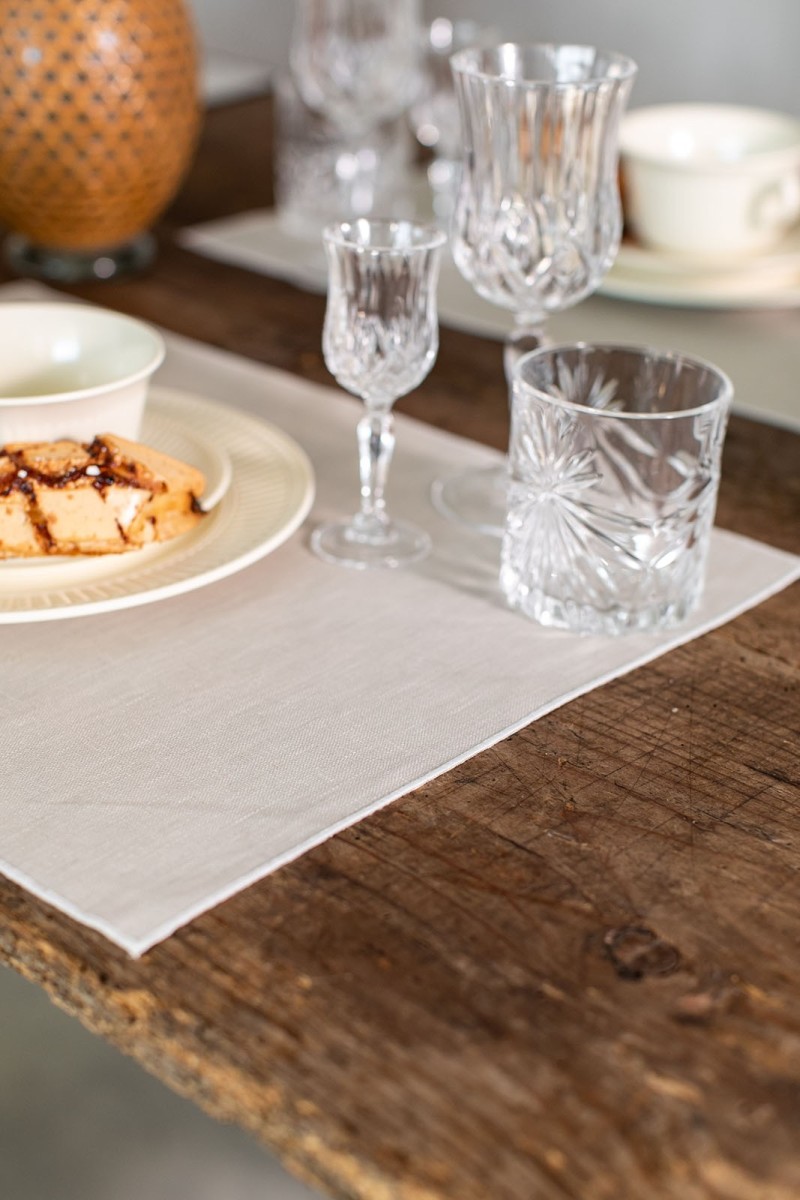 Linen Placemat Stain Resistant Filo