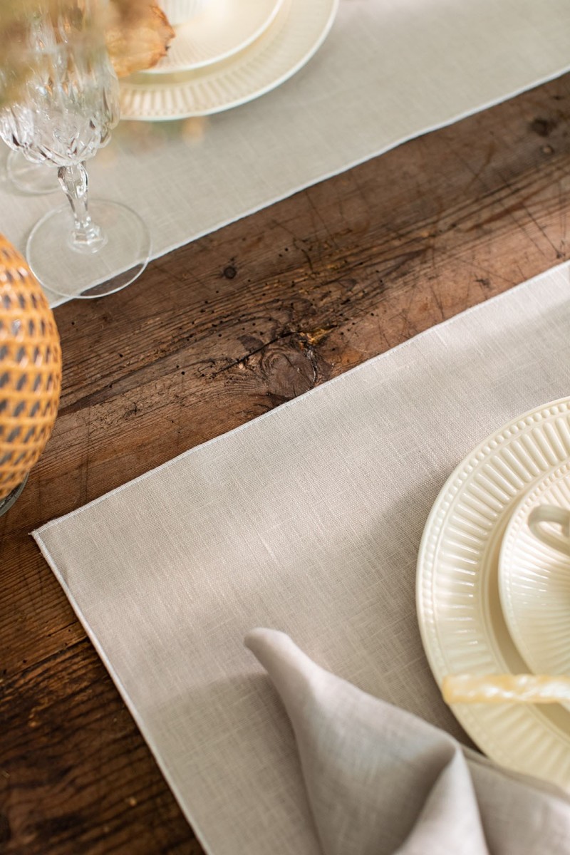 Linen Placemat Stain Resistant Filo