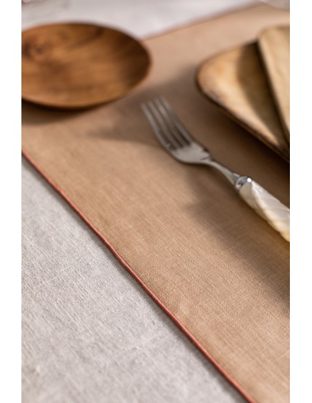 Linen Placemat Stain Resistant Filo