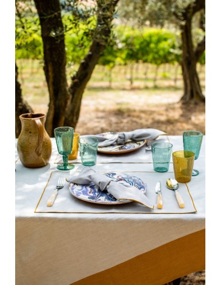 Linen Placemat Stain Resistant Filo