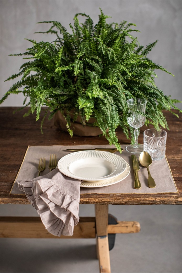 Linen Placemat Stain Resistant Filo