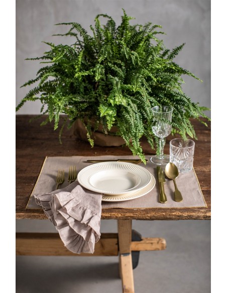 Linen Placemat Stain Resistant Filo