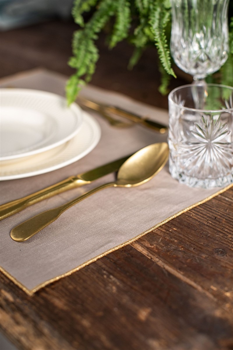 Linen Placemat Stain Resistant Filo