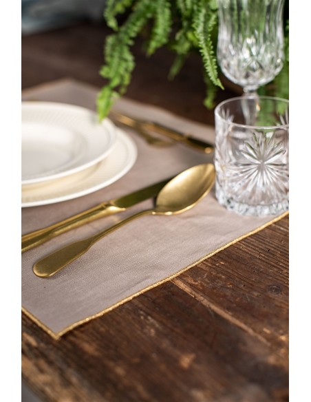 Linen Placemat Stain Resistant Filo