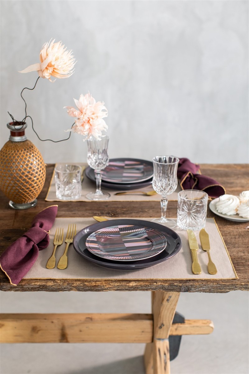 Linen Placemat Stain Resistant Filo