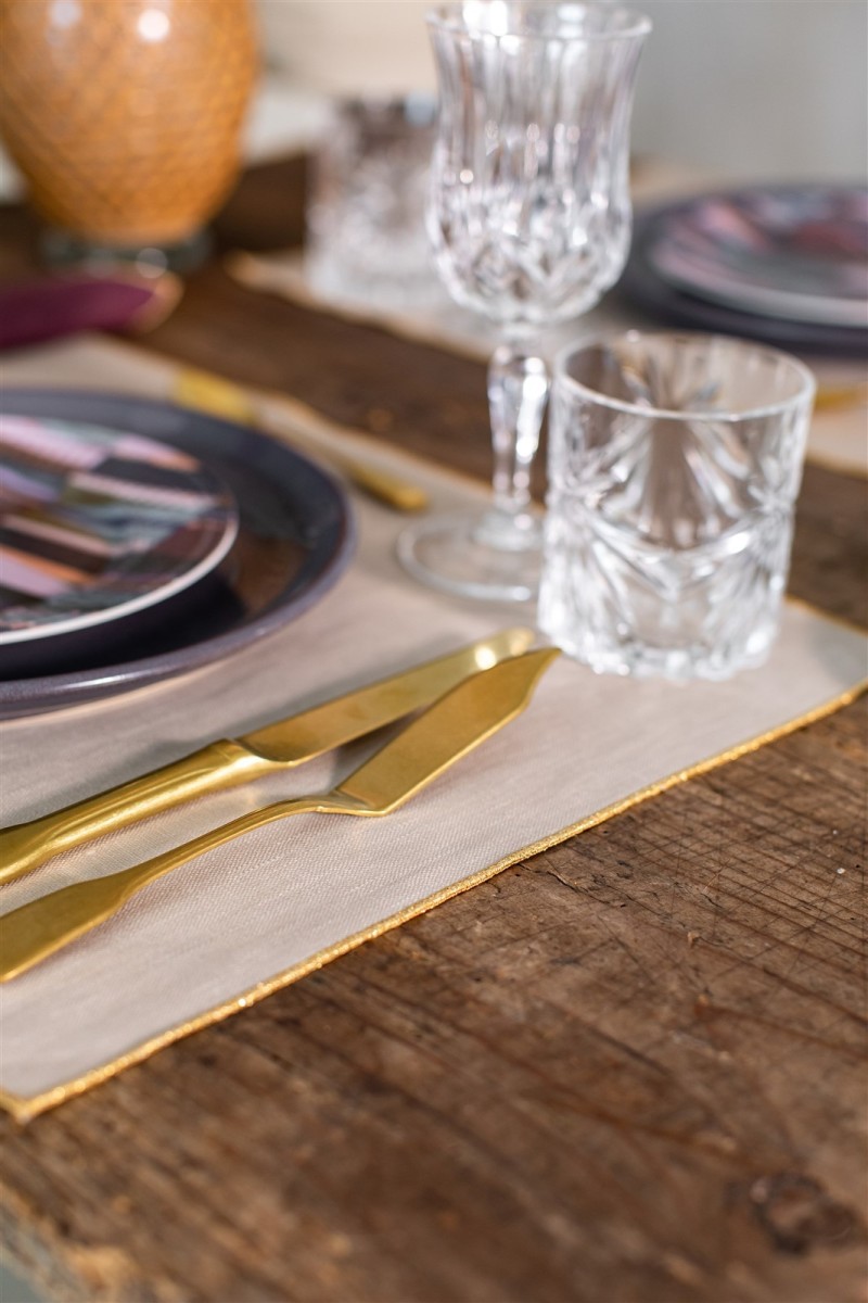 Linen Placemat Stain Resistant Filo