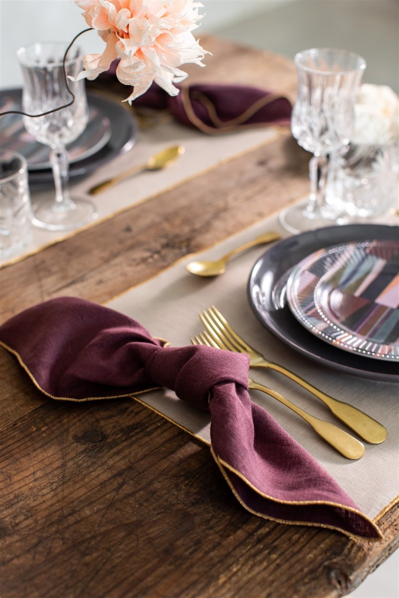 Linen Placemat Stain Resistant Filo