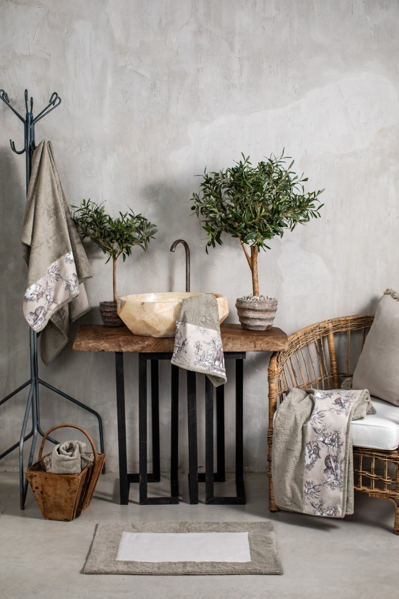 Tappeto Bagno Bauhaus in Cotone