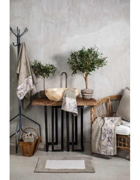 Tappeto Bagno Bauhaus in Cotone