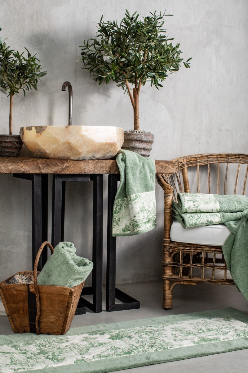 Tapis de salle de bains en coton Bauhaus