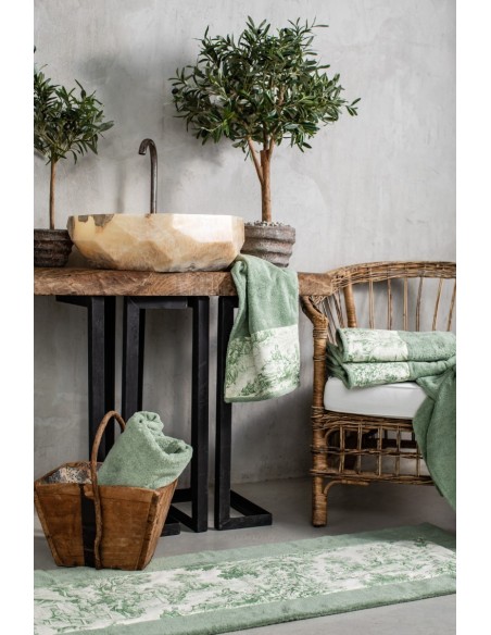 Tapis de salle de bains en coton Bauhaus