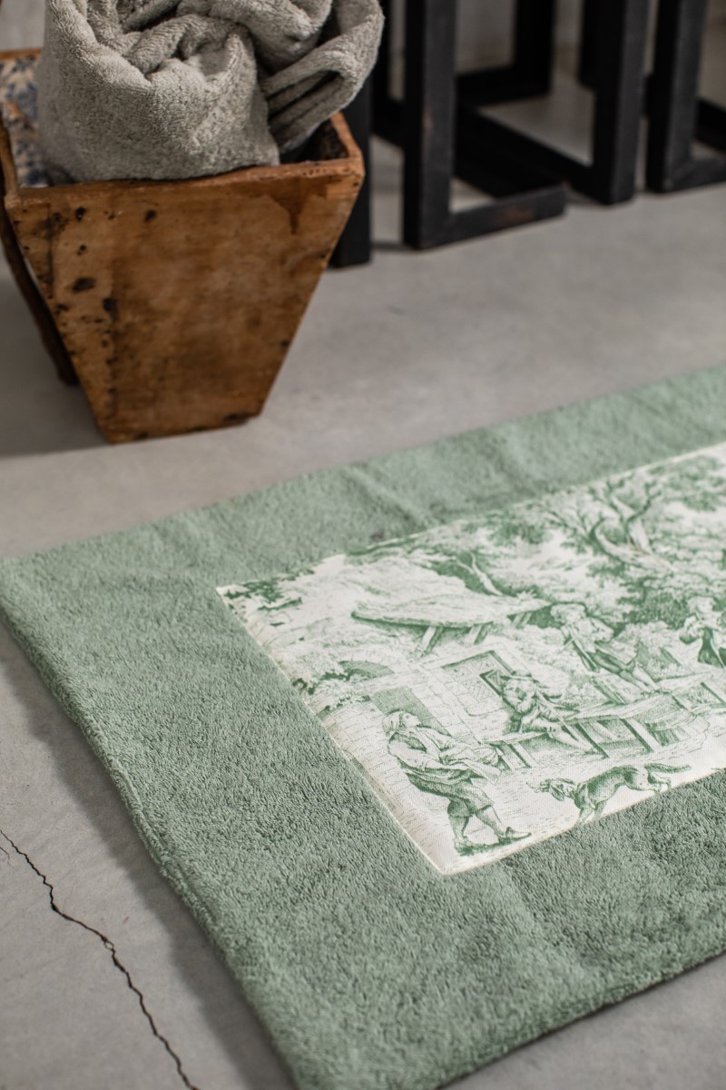 Tapis de salle de bains en coton Bauhaus