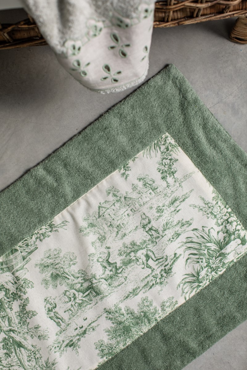 Tapis de salle de bains en coton Bauhaus