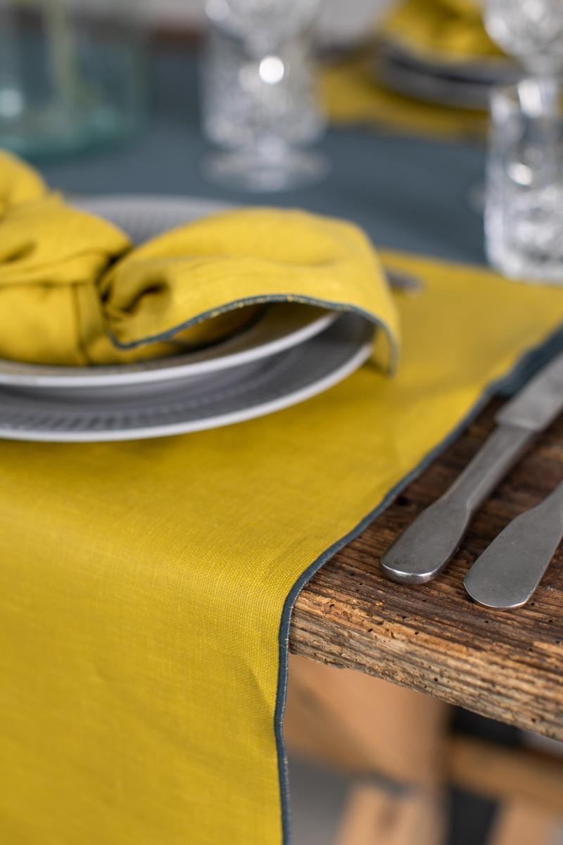 Linen Placemat Stain Resistant Filo