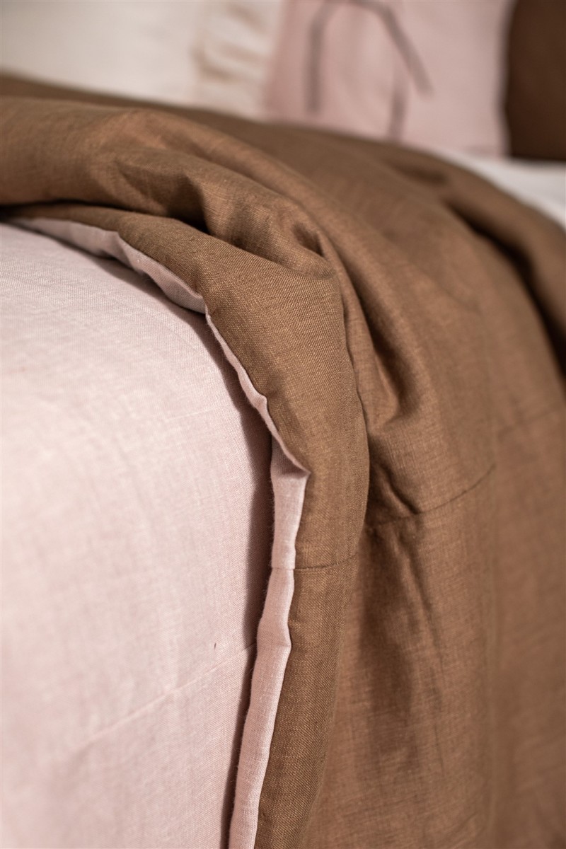 Pure Reversible Bedspread in Linen