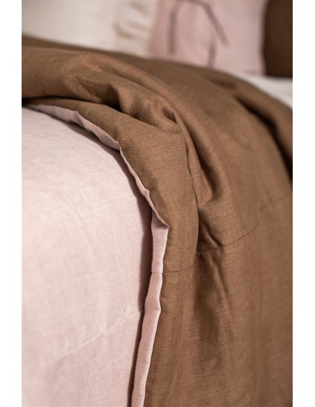 Pure Reversible Bedspread in Linen