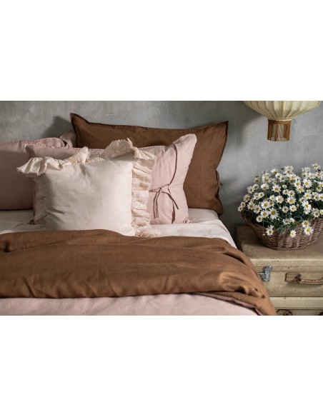 Pure Reversible Bedspread in Linen