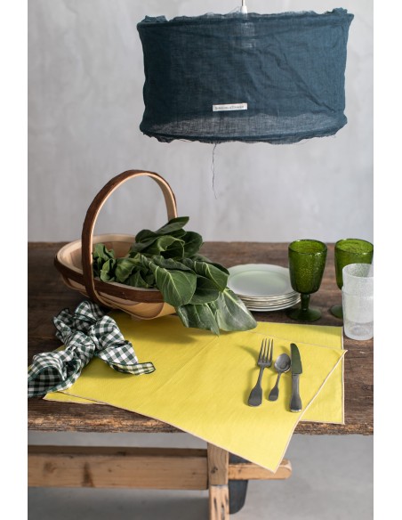 Linen Placemat Stain Resistant Filo