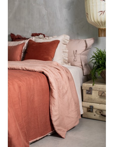Pure Reversible Bedspread in Linen