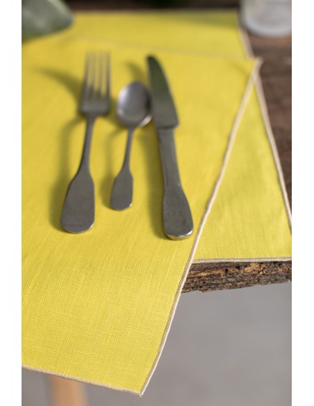 Linen Placemat Stain Resistant Filo