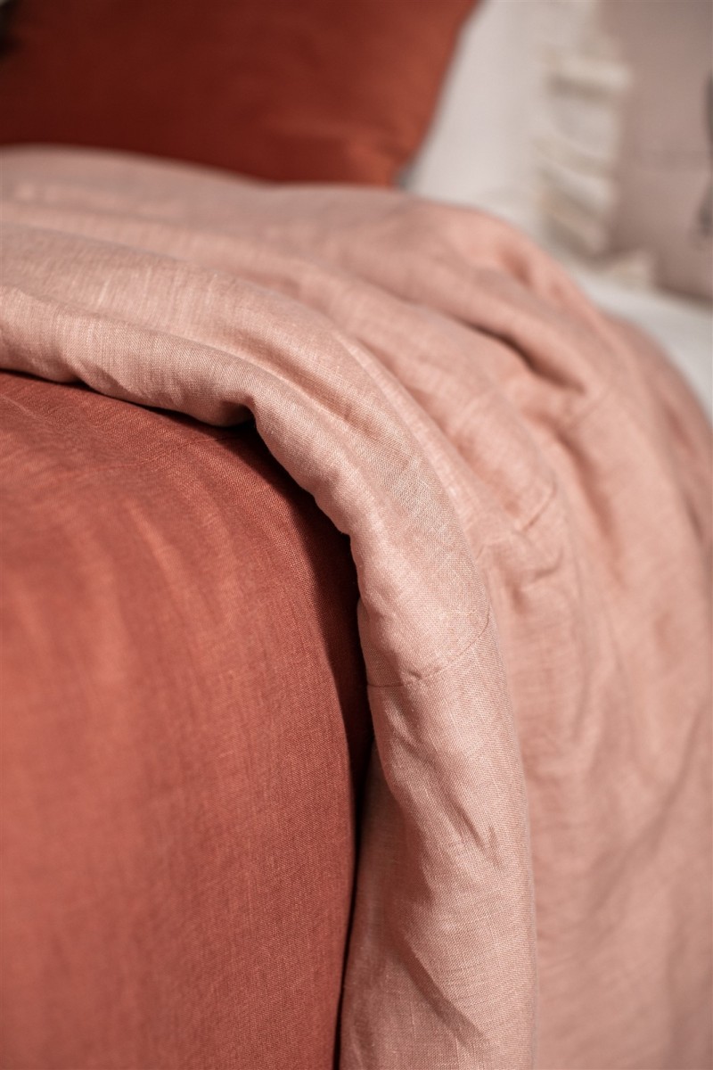 Pure Reversible Bedspread in Linen