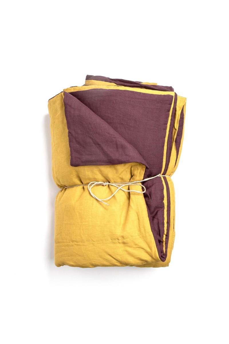 Pure Reversible Bedspread in Linen