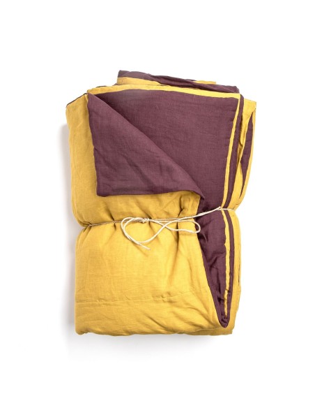 Pure Reversible Bedspread in Linen