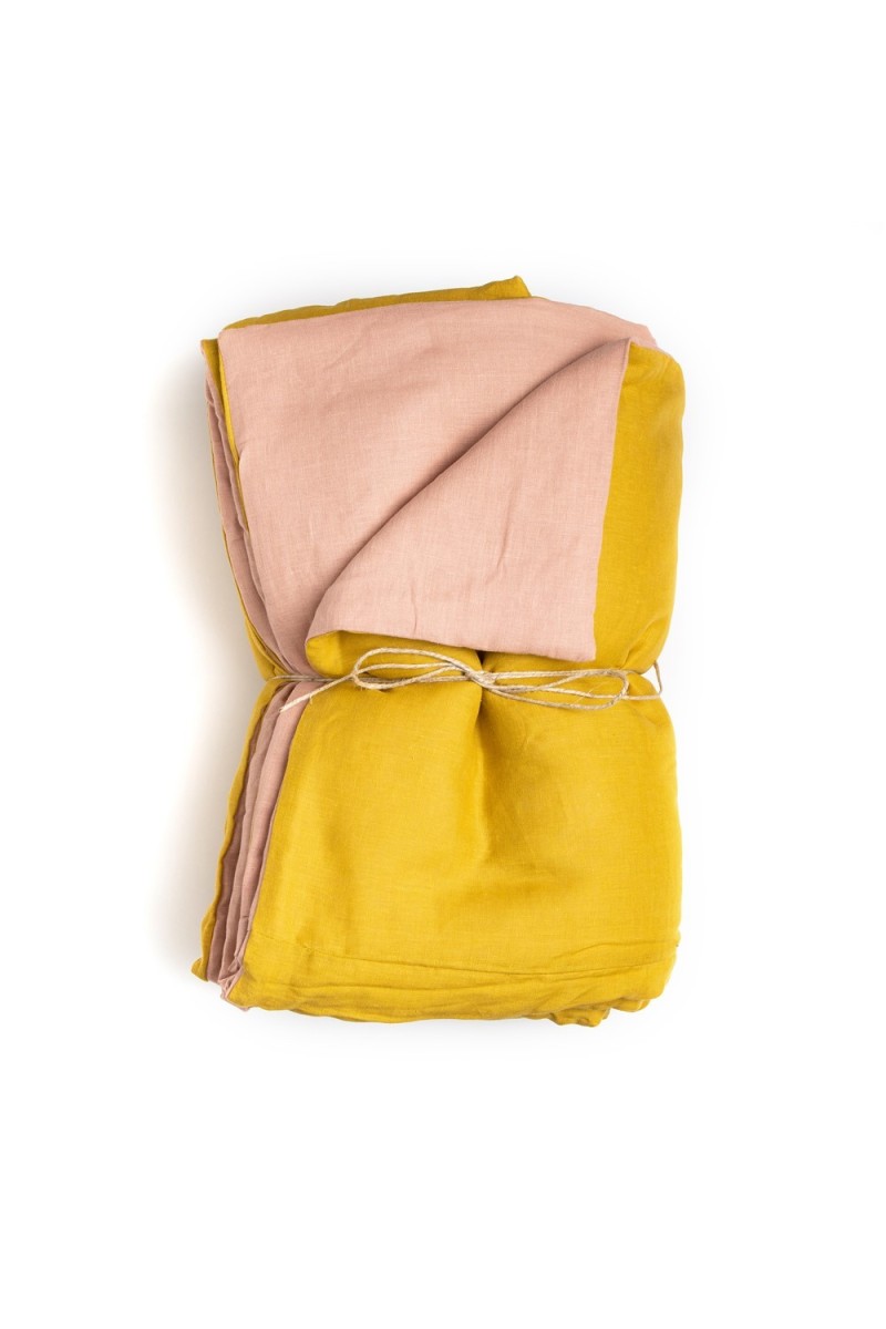Pure Reversible Bedspread in Linen