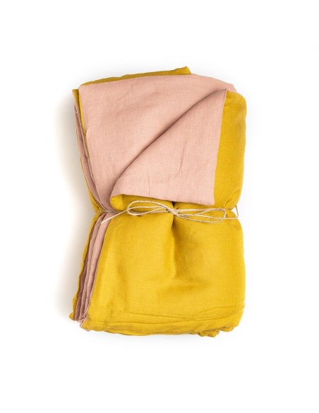 Pure Reversible Bedspread in Linen