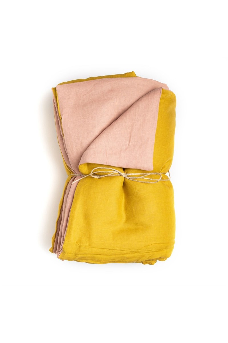 Pure Reversible Bedspread in Linen