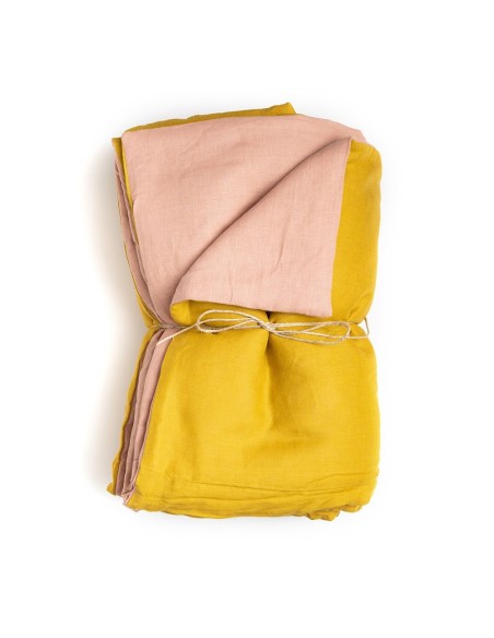 Pure Reversible Bedspread in Linen