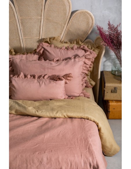 Pure Reversible Bedspread in Linen