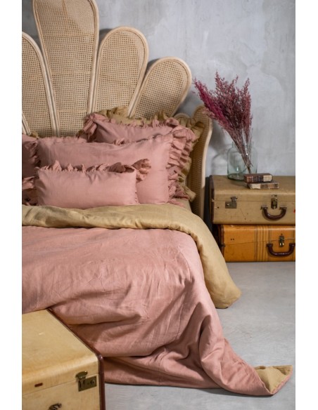 Pure Reversible Bedspread in Linen