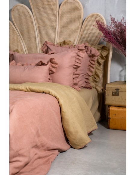 Pure Reversible Bedspread in Linen